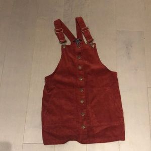 Rust orange corduroy dress